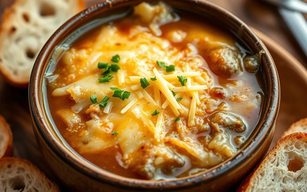 what cheese goes on french onion soup?