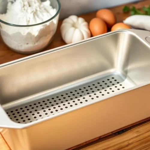 what is a loaf pan with a perforated bottom?