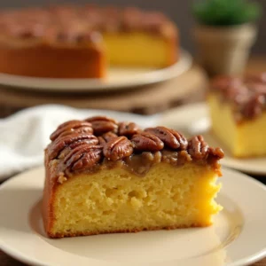 Pecan Pie Upside Down Cake Recipe